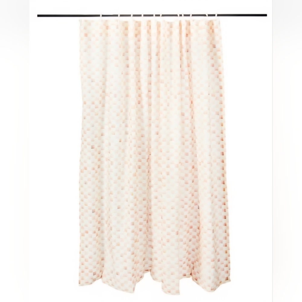 MacKenzie- Childs Rosy Check Shower Curtain, 72"×72", Retail Price $199.95 USD